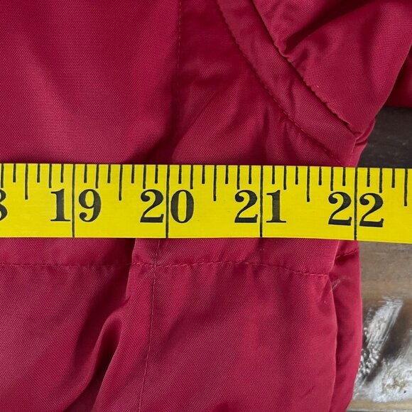 Vintage Eddie Bauer Women Goose Down Parka Size S Red 80s 90s Ski Quiet Luxury - Picture 12 of 13